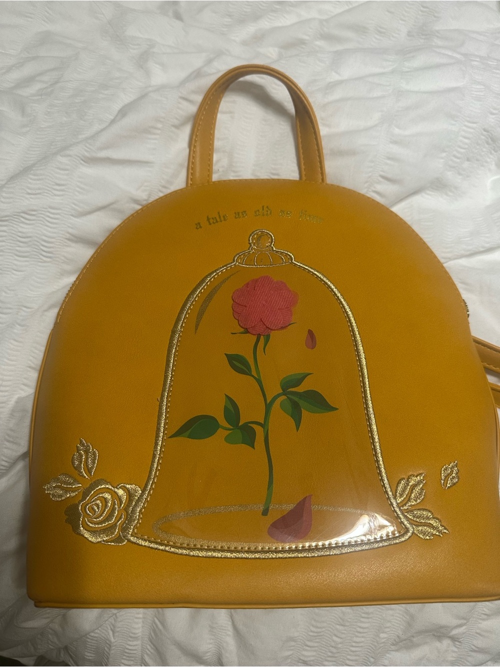 Disney Beauty and the Beast backpack Loungefly Yellow Rose Dome Backpack